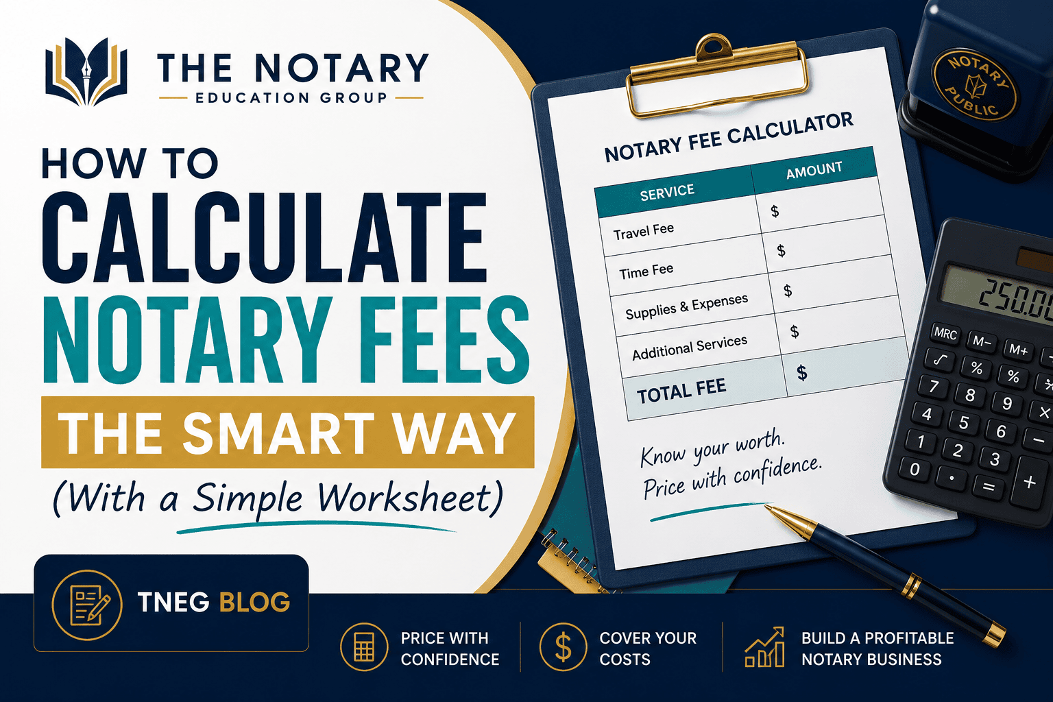 How to Calculate Notary Fees the Smart Way (With a Simple Worksheet)